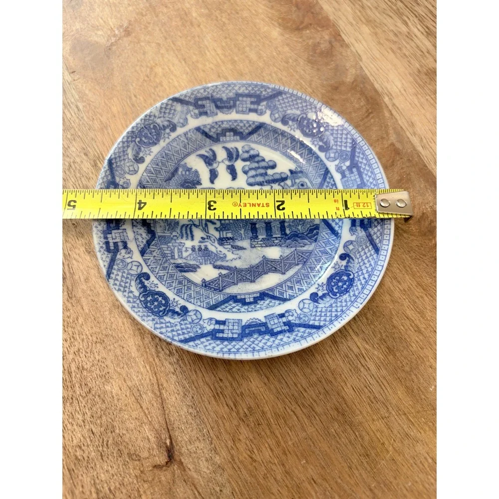 Vintage Blue Willow Saucer Made in Japan Cobalt Blue Transferware
